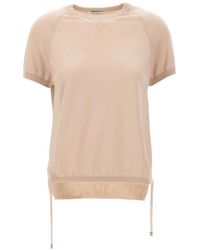 Kangra - Short-Sleeve Cotton Sweater - Lyst
