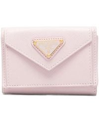 Prada - Triangle-logo Leather Wallet - Lyst