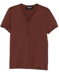 Patrizia Pepe - Henley-Neck T-Shirt - Lyst