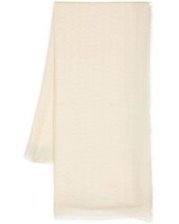 Off-White c/o Virgil Abloh - Fringed-Edge Fine-Knit Scarf - Lyst