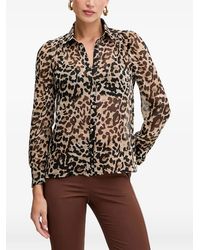 Morgan - Camicia Clion Leopardata - Lyst