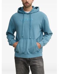 Guess - Hoodie Mit Logo-Stickerei - Lyst