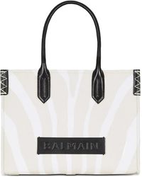 Balmain - Medium Logo-Patch Tote Bag - Lyst