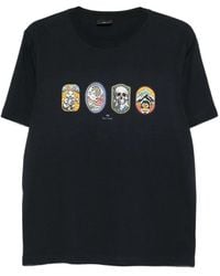 Paul Smith - Four-Graphic Organic-Cotton T-Shirt - Lyst