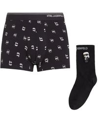 Karl Lagerfeld - Ikon Set Aus Boxershorts Und Socken - Lyst
