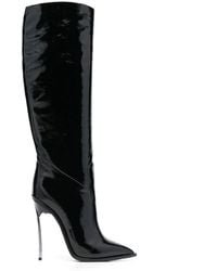 Casadei - 140mm Heeled Leather Boots - Lyst