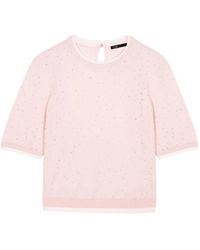 Maje - Top Con Maniche Corte - Lyst