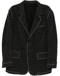 Y's Yohji Yamamoto - Wool Hand-Stitch Blazer - Lyst