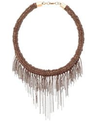 Fabiana Filippi - Embellished Fringe Necklace - Lyst