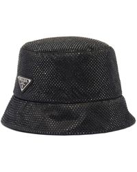 Prada - Crystal-embellished Bucket Hat - Lyst