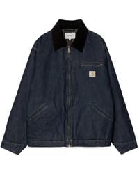 Carhartt - Og Detroit Corduroy-Collar Denim Jacket - Lyst