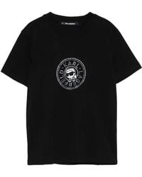 KARL LAGERFELD - Karlito Glitter Logo Mc T-Shirt - Lyst