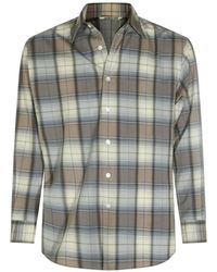 AURALEE - Check-Pattern Shirt - Lyst