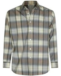 AURALEE - Check-Pattern Shirt - Lyst