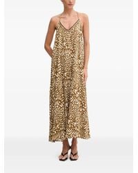 Lola Casademunt - Animal-Print Embellished Maxi Dress - Lyst