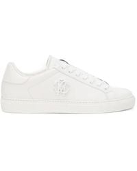 Roberto Cavalli - Monogram-Plaque Leather Low-Top Sneakers - Lyst