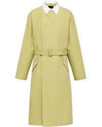 Prada - Belted Cotton Trench Coat - Lyst