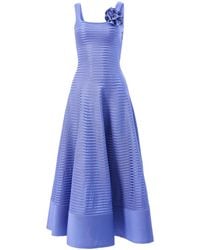 Carolina Herrera - Gestricktes Kleid mit Rosette-Applikation - Lyst