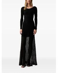 Guess - Rhinestone-Embellished Ribbed Maxi Dress - Lyst