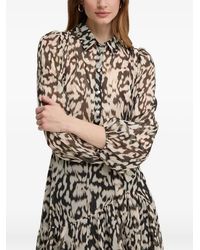 Morgan - Animal-Print Ruffled Mini Dress - Lyst