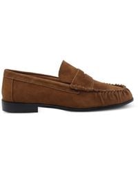 Ángel Alarcón - Penny-Slot Suede Loafers - Lyst