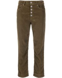 Dondup - Button-up Corduroy Cropped Trousers - Lyst