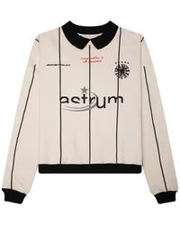 Astrum - Imagination Pinstriped Polo Sweatshirt - Lyst