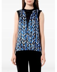 Balenciaga - Abstract-Print Sleeveless Blouse - Lyst