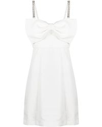 black halo saracen bow mini dress