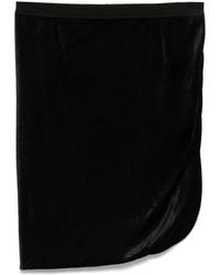 Rick Owens - Velvet Draped Skirt - Lyst