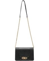 Elisabetta Franchi - Lizard-Effect Chain-Strap Cross Body Bag - Lyst