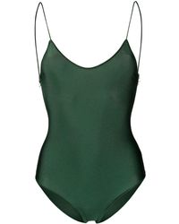 Oséree Badpak Met Diepe Ronde Hals - Groen