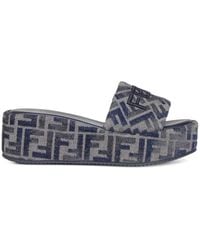 Fendi - Sunshine Pantoletten mit FF - Lyst