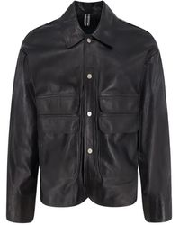 DFOUR® - Flap-Pocket Leather Jacket - Lyst