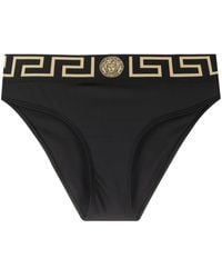 Versace - Bikinihöschen Mit Greca-Detail - Lyst