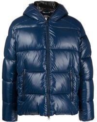 Save The Duck - Logo-Patch Padded Hooded Jacket - Lyst