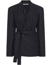 Another Tomorrow - Blazer Con Doble Botonadura Y Cinturón - Lyst