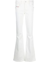 DIESEL Jeans svasati a vita bassa - Bianco