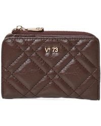 V73 - Portafoglio Trapuntato Con Placca Logo - Lyst