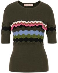 Marni - Contrasting-Stitches T-Shirt - Lyst