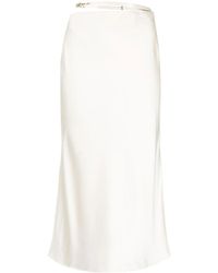 Jacquemus - White Satin Midi Skirt La Jupe Notte - Lyst