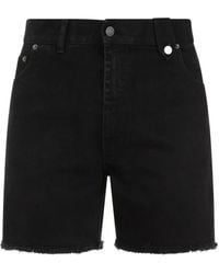 Egonlab - Jeans-Shorts Mit Ausgefranstem Saum - Lyst