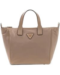 Guess - Follie Logo-Plaque Tote Bag - Lyst