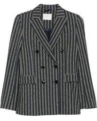 Circolo 1901 - Striped Double-Breasted Blazer - Lyst