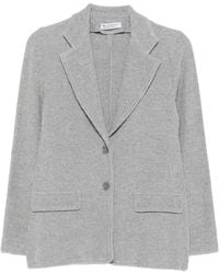 Amina Rubinacci - Voltaire Ribbed-Knit Blazer - Lyst