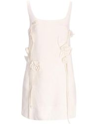 FARM Rio - Rose-Embellished Cotton Mini Dress - Lyst