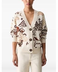 FARM Rio - Embroidered Button-Up Cardigan - Lyst