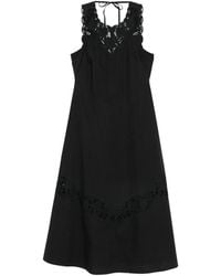 Twinset - Lace-Detail Crew Neck Long Dress - Lyst