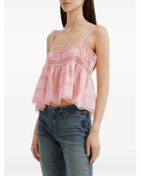 Free People - Lace-Trim Tiered Camisole Top - Lyst