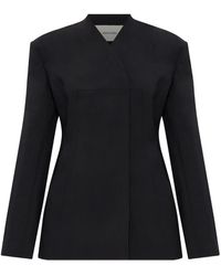 Entire studios - Button-Fastening Double-Breasted Coat - Lyst